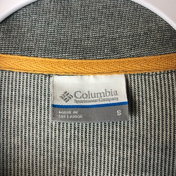 Columbia 1/4 Zip Pullover Men's Gray Cotton Blend Lightweight Sweater Size Small - Picture 5 of 6